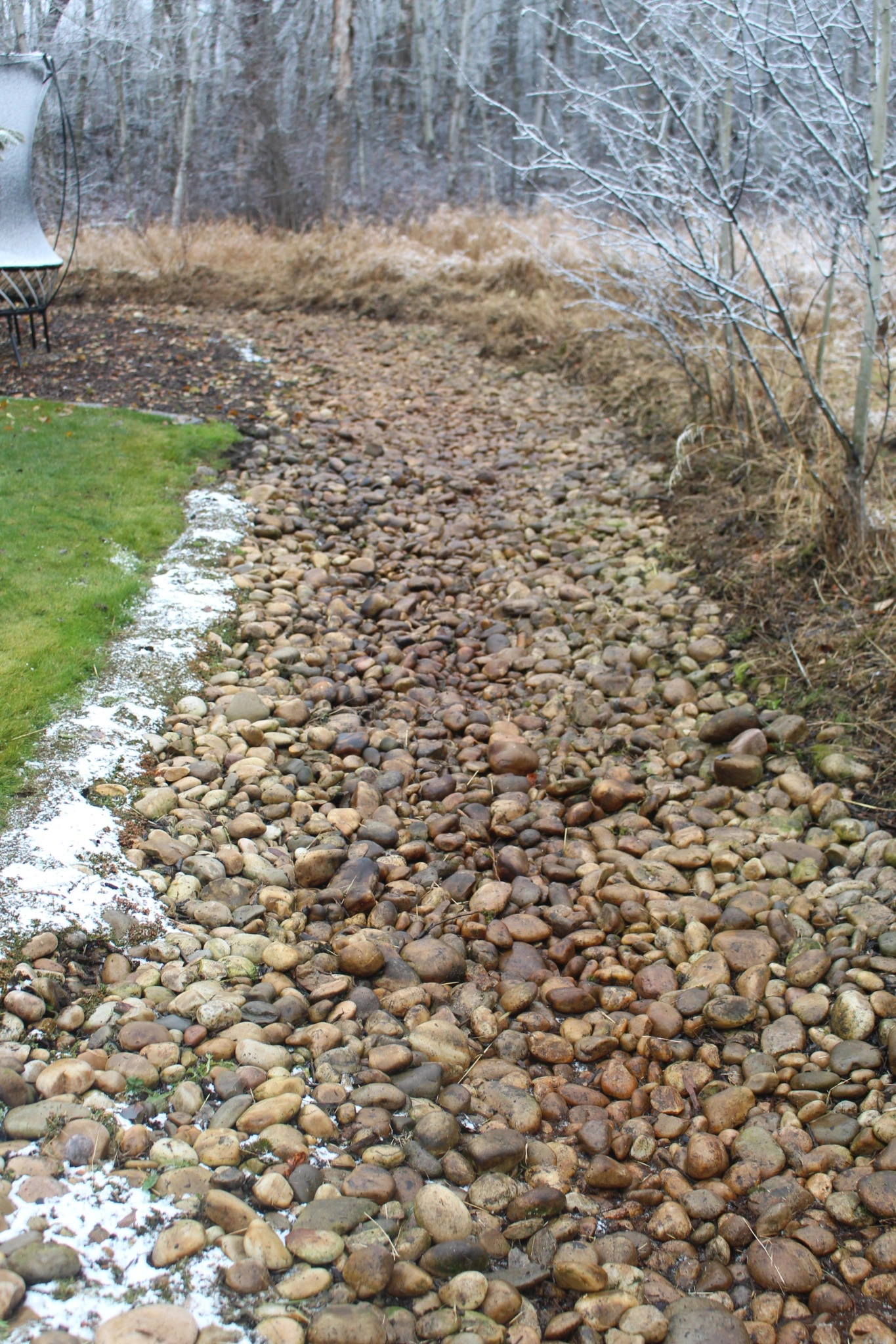 Completed creek landscape maintenance project
