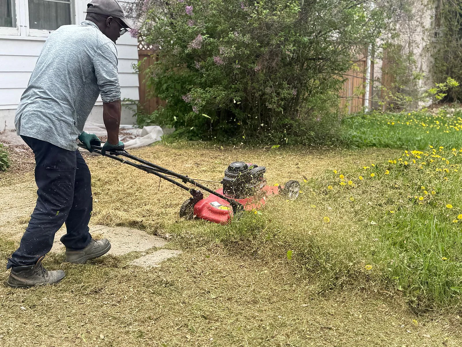 Hands-on lawn mowing and seasonal yard maintenance